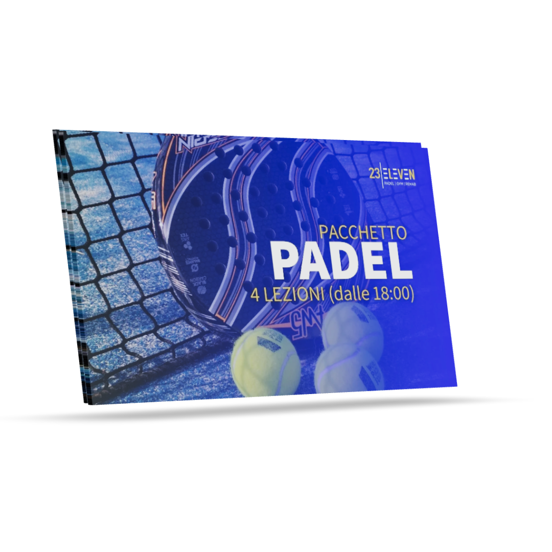 Pacchetto 4 Lezioni di Padel (dalle 18:00)