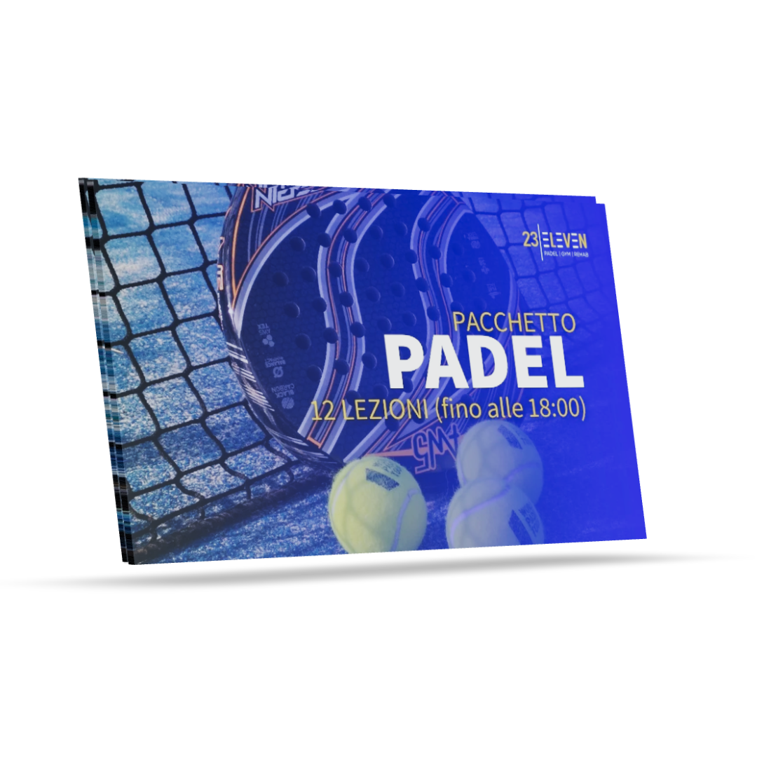 Pacchetto 12 Lezioni di Padel (fino alle 18:00)