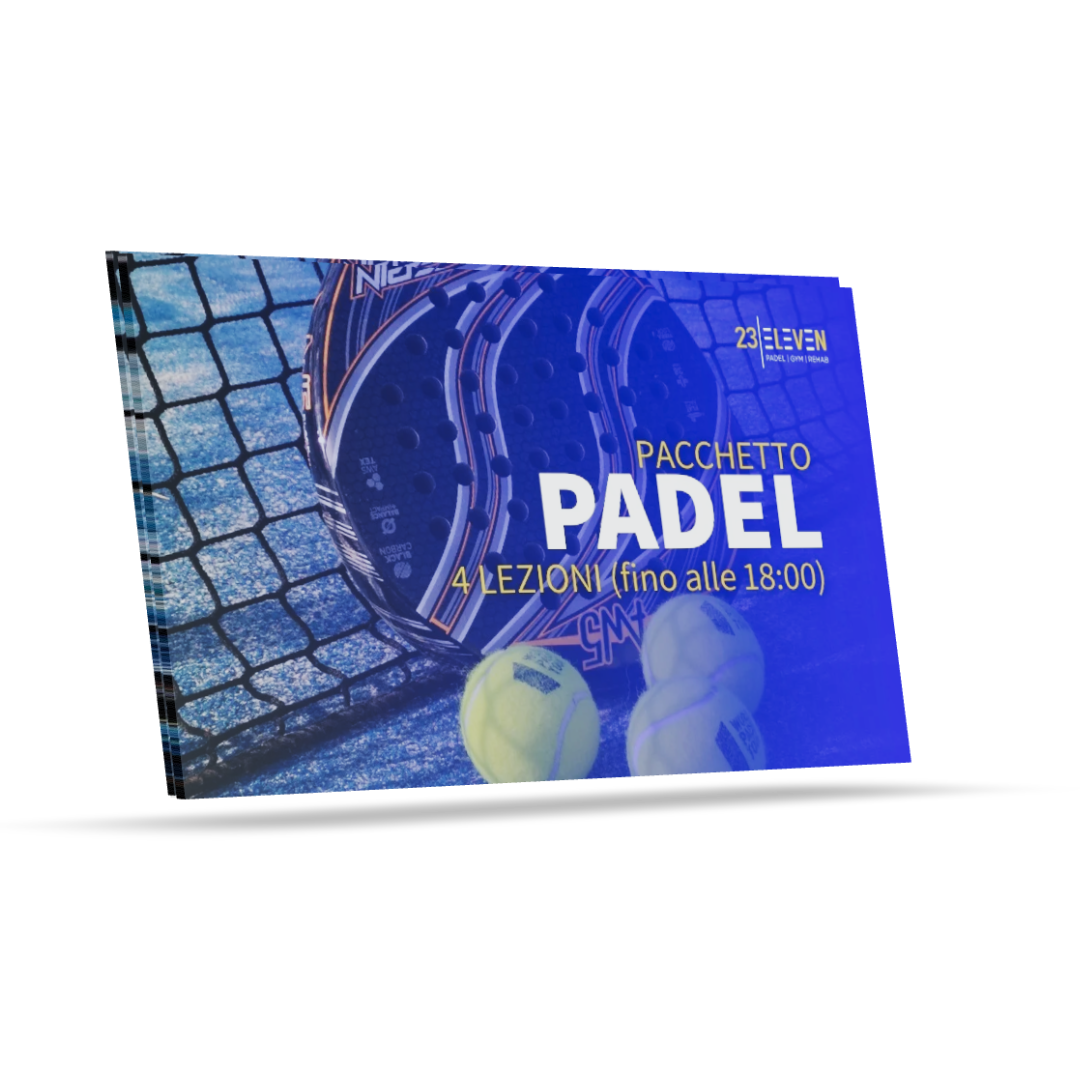 Pacchetto 4 Lezioni di Padel (fino alle 18:00)