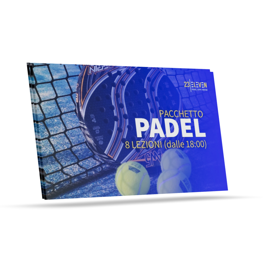 Pacchetto 8 Lezioni di Padel (dalle 18:00)