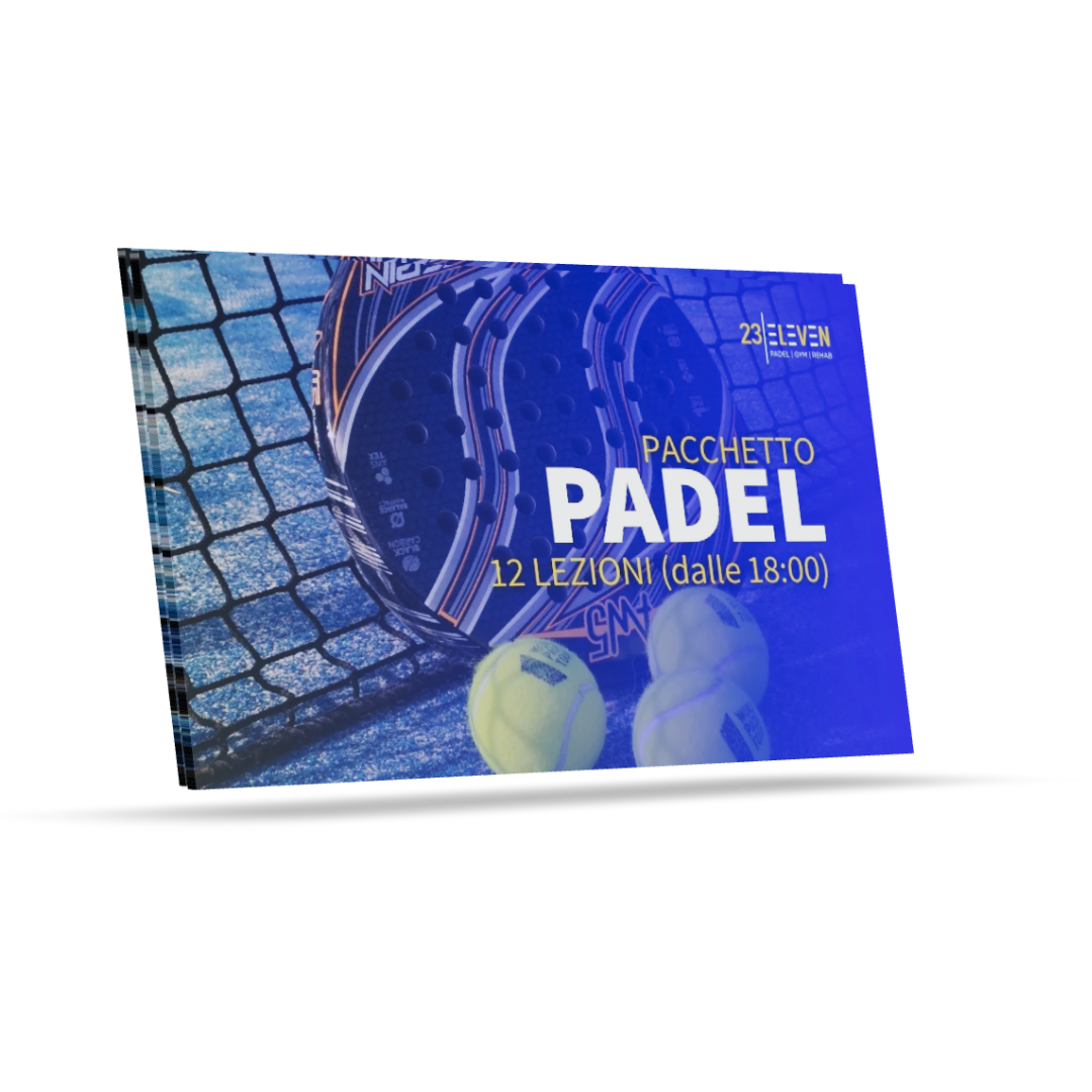 Pacchetto 12 Lezioni di Padel (dalle 18:00)